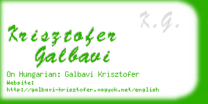 krisztofer galbavi business card